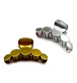 Lot de 2 pinces cheveux 7cm - doré ou argenté