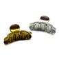Lot de 2 pinces cheveux 7cm - doré ou argenté Lot de 2 pinces cheveux 7cm - doré ou argenté