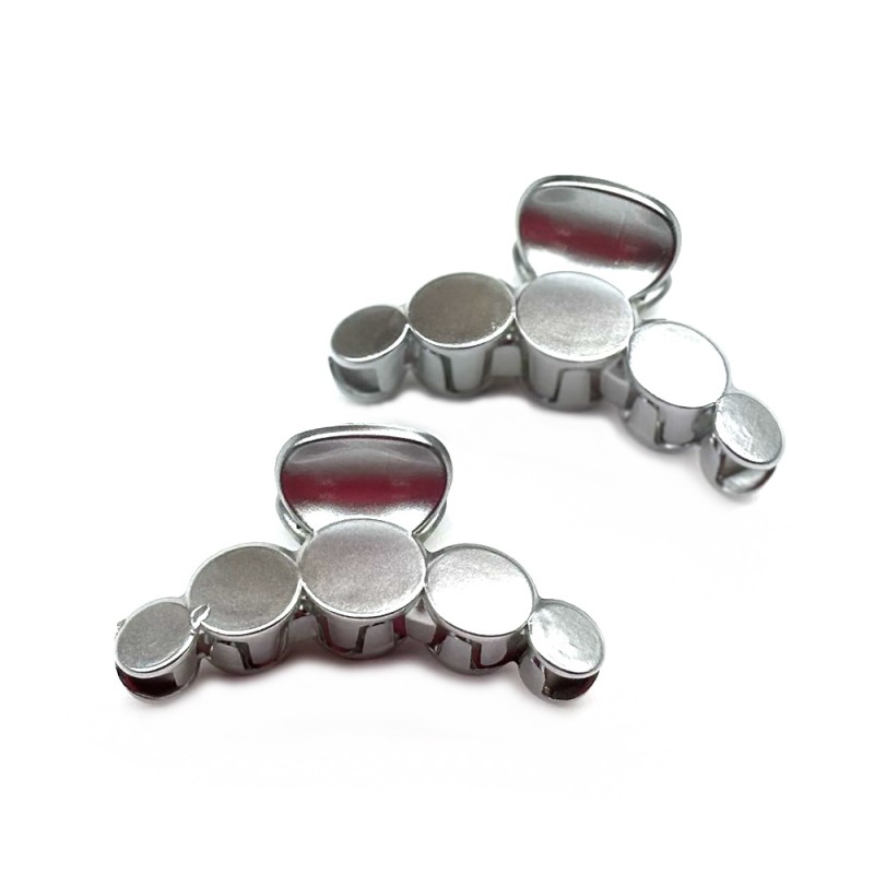 Lot de 2 pinces cheveux 7cm - doré ou argenté Lot de 2 pinces cheveux 7cm - doré ou argenté