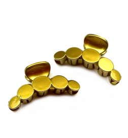 Lot de 2 pinces cheveux 7cm - doré ou argenté