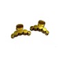 Lot de 2 pinces cheveux 4cm - doré ou argenté Lot de 2 pinces cheveux 4cm - doré ou argenté