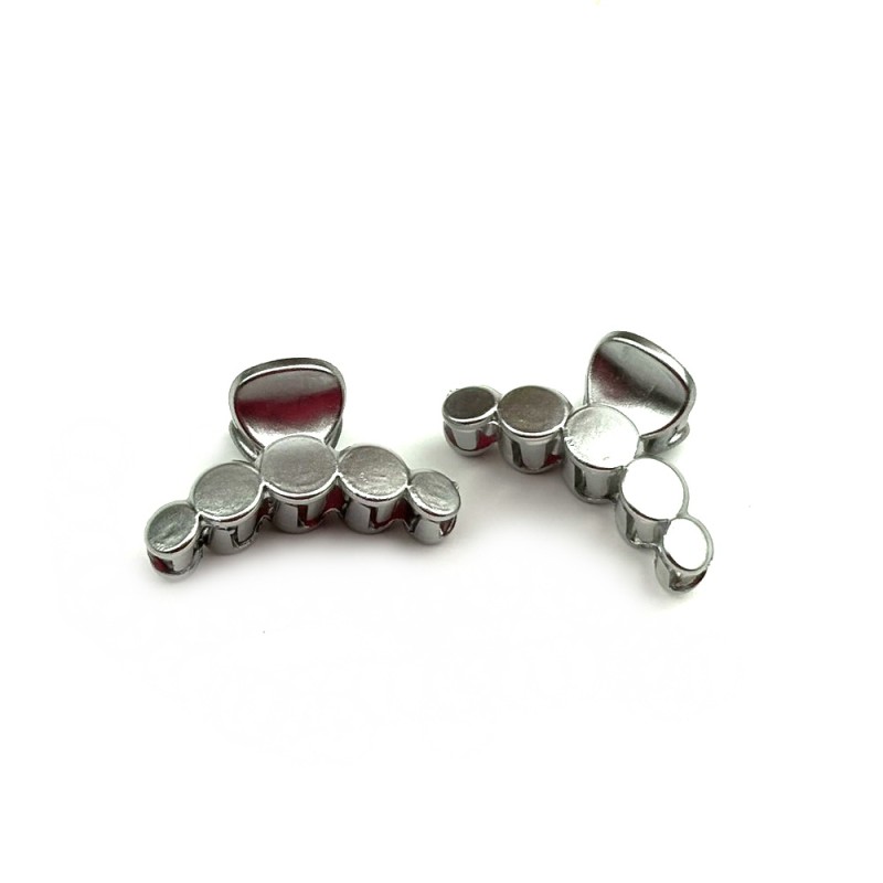 Lot de 2 pinces cheveux 4cm - doré ou argenté