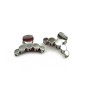 Lot de 2 pinces cheveux 4cm - doré ou argenté