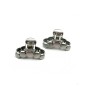 Lot de 2 pinces cheveux 4cm - doré ou argenté