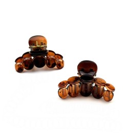 Lot de 2 pinces cheveux 4cm - noir ou marron