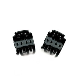Lot de 2 petites pinces cheveux crabe 2.5cm - marron ou noir