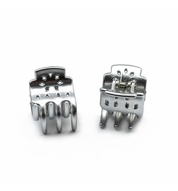 Lot de 2 petites pinces cheveux crabe métallisées 2.5cm