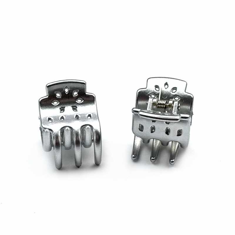 Lot de 2 petites pinces cheveux crabe métallisées 2.5cm Lot de 2 petites pinces cheveux crabe métallisées 2.5cm