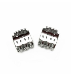 Lot de 2 petites pinces cheveux crabe métallisées 2.5cm