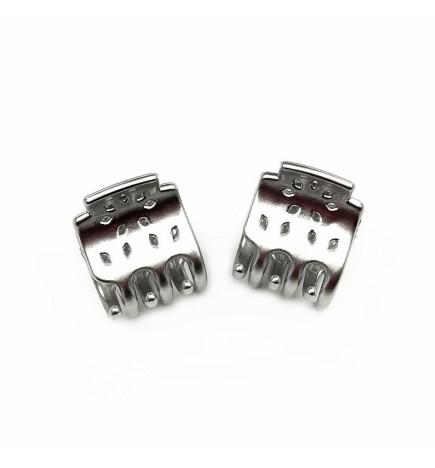 Lot de 2 petites pinces cheveux crabe métallisées 2.5cm