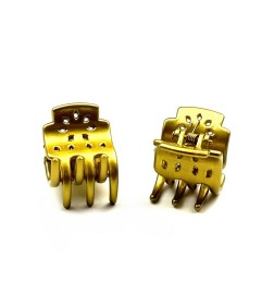 Lot de 2 pinces cheveux crabe métallisées - doré ou argenté