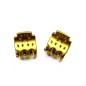 Lot de 2 petites pinces cheveux crabe métallisées 2.5cm Lot de 2 petites pinces cheveux crabe métallisées 2.5cm