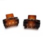 Lot de 2 pinces cheveux crabe 4.5cm - marron ou noir