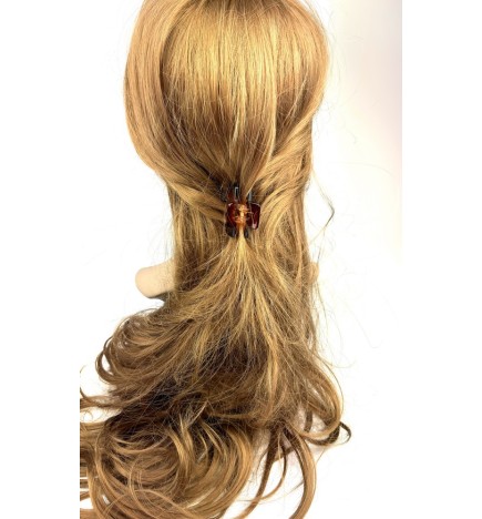 Lot de 2 pinces cheveux crabe 4.5cm - marron ou noir