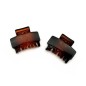 Lot de 2 pinces cheveux crabe 4.5cm - marron ou noir Lot de 2 pinces cheveux crabe 4.5cm - marron ou noir