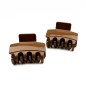 Lot de 2 pinces cheveux crabe 4.5cm vernis couleur