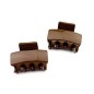 Lot de 2 pinces cheveux crabe 4.5cm vernis couleur
