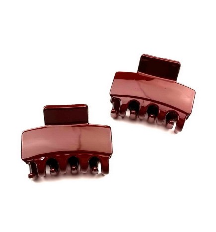 Lot de 2 pinces cheveux crabe 4.5cm vernis couleur