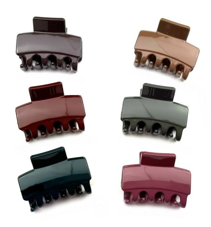 Lot de 2 pinces cheveux 4.5cm vernis couleurs