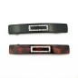 Barrette cheveux rectangulaire 7.5cm avec motif strass - marron ou noir