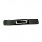 Barrette cheveux rectangulaire 7.5cm avec motif strass - marron ou noir
