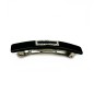 Barrette cheveux rectangulaire 7.5cm avec motif strass - marron ou noir