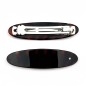 Barrette cheveux ovale 9.5cm avec strass - marron ou noir