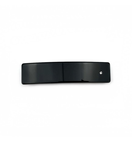 Barrette cheveux rectangulaire 9cm avec strass - marron ou noir