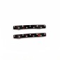 Barrette cheveux 6.5cm fait main, avec strass - marron ou noir