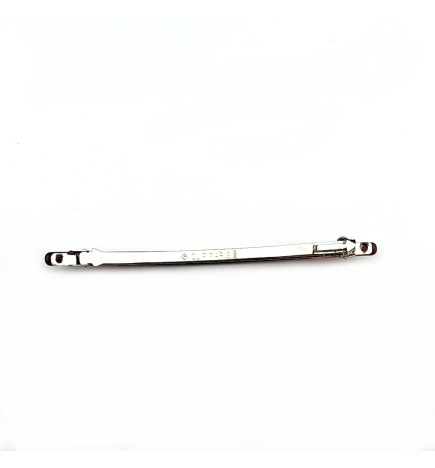 Barrette cheveux fine, longue, fait main, 10.5cm avec strass - marron ou noir