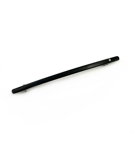 Barrette cheveux fine classique longue, fait main, 10.5cm avec strass - marron ou noir