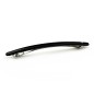 Barrette cheveux fine classique longue, fait main, 10.5cm avec strass - marron ou noir
