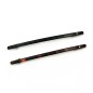 Barrette cheveux fine classique longue, fait main, 10.5cm avec strass - marron ou noir
