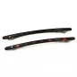 Barrette cheveux fine, longue, fait main, 10.5cm avec strass - marron ou noir