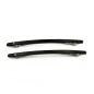Barrette cheveux fine classique longue, fait main, 10.5cm avec strass - marron ou noir