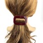 Barrette cheveux ajourée acétate fait main - bordeaux
