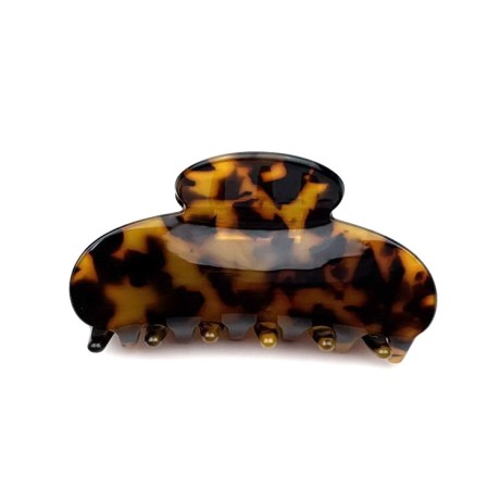 Pince cheveux femme en acétate moucheté - tortue