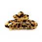 Pince cheveux fleur en acétate, décor tortue, 8cm Pince cheveux fleur en acétate, décor tortue, 8cm