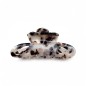 Pince cheveux fleur en acétate, décor tortue, 8cm Pince cheveux fleur en acétate, décor tortue, 8cm