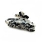 Pince cheveux fleur en acétate, décor tortue, 8cm Pince cheveux fleur en acétate, décor tortue, 8cm