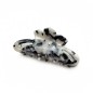 Pince cheveux fleur en acétate, décor tortue, 8cm Pince cheveux fleur en acétate, décor tortue, 8cm