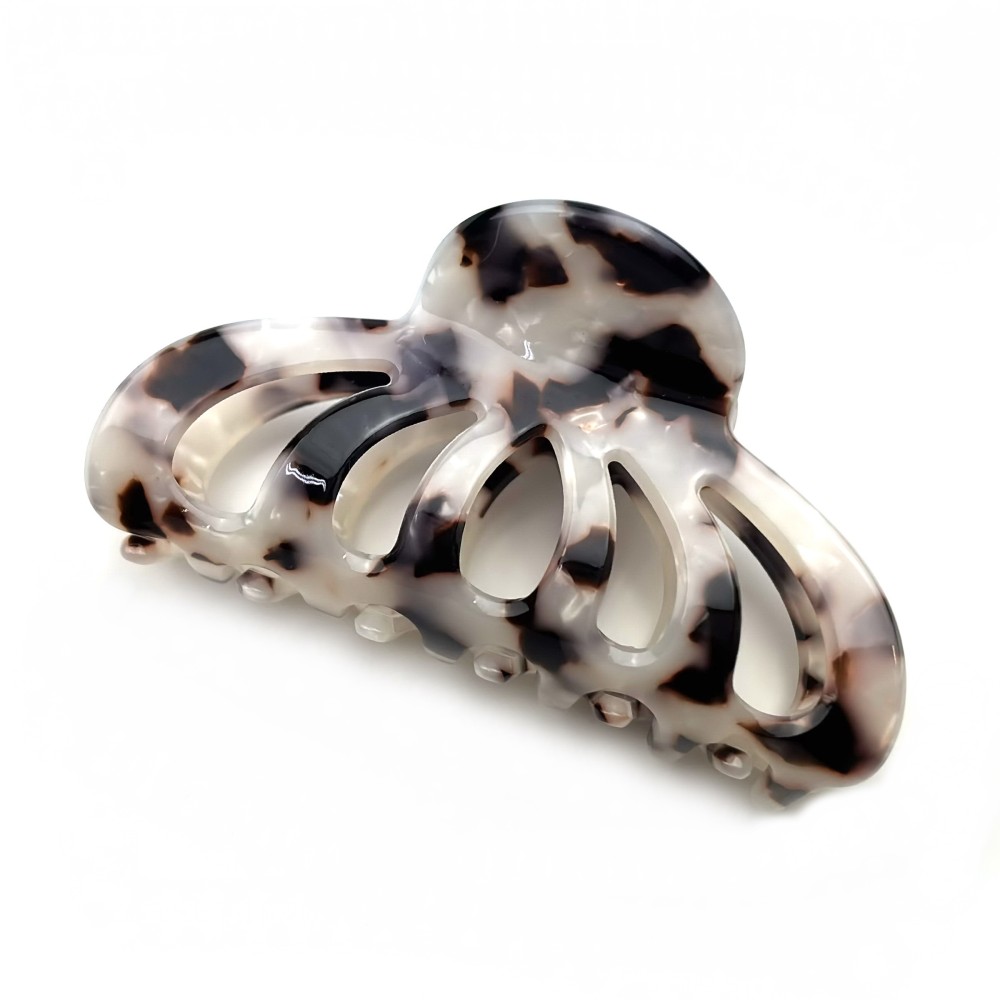 Pince cheveux crabe en acétate, motif tortue, 8cm Pince cheveux crabe en acétate, motif tortue, 8cm
