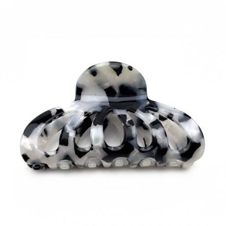 Pince cheveux crabe en acétate, motif tortue, 8cm
