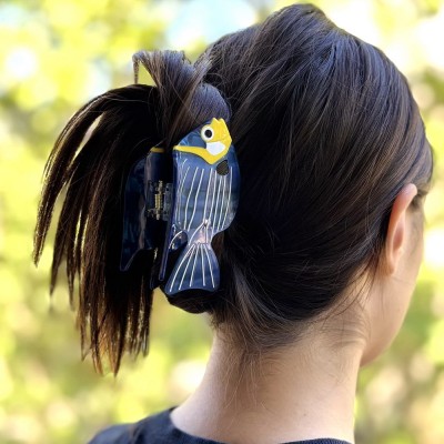 Pince cheveux chat, accessoire cheveux en acétate, fait main.