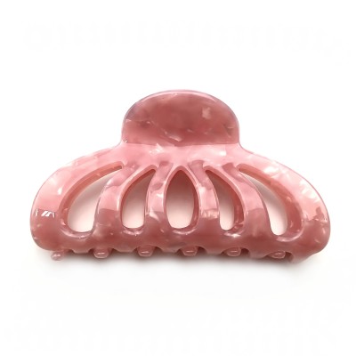Pince cheveux crabe, en acétate nacre, 8cm