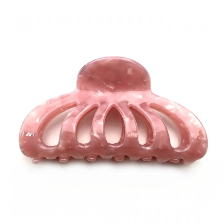 Pince cheveux crabe, en acétate nacre, 8cm