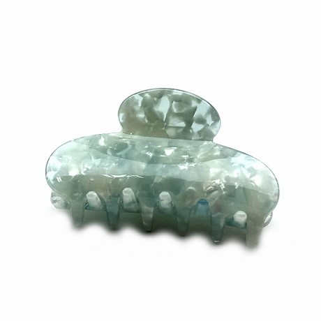 Pince cheveux en acétate nacre, 8cm