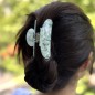 Pince cheveux en acétate nacre, 8cm Pince cheveux en acétate nacre, 8cm
