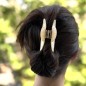 Pince cheveux en acétate nacre, 8cm Pince cheveux en acétate nacre, 8cm