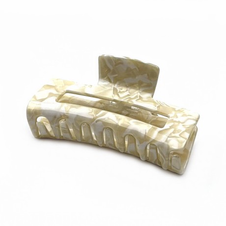 Grande pince cheveux 9.7cm en acetate nacré